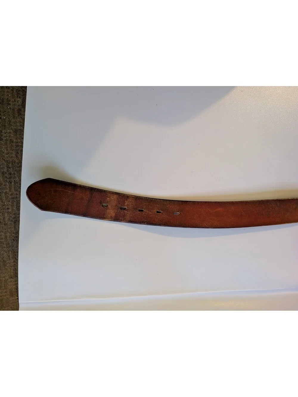 Vtg 70s Hand Painted Bald Eagle Tooled Leather Belt Strap Made in USA 36